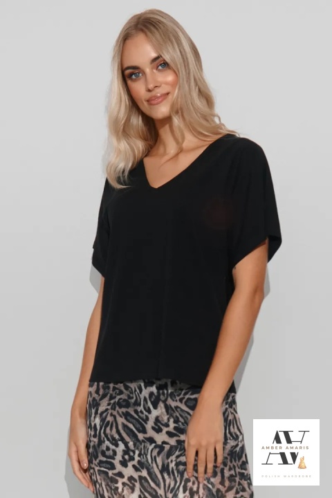 Bluzka damska oversize czarna Bluzka damska oversize czarna