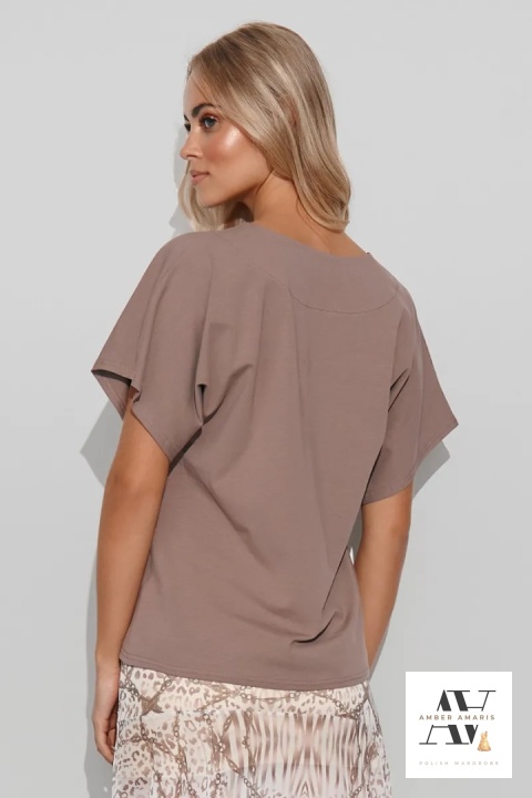 Bluzka damska oversize mokka Bluzka damska oversize mokka