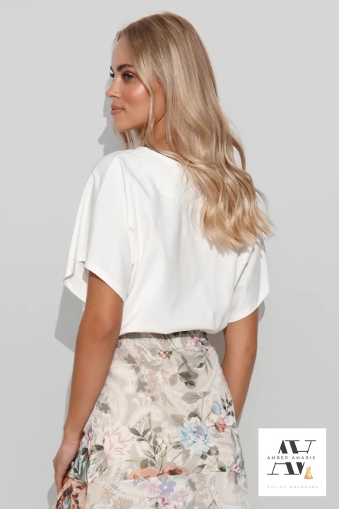 Bluzka damska oversize śmietankowa Bluzka damska oversize śmietankowa