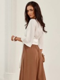 FLAVIA – bluzka ecru wiązana w pasie