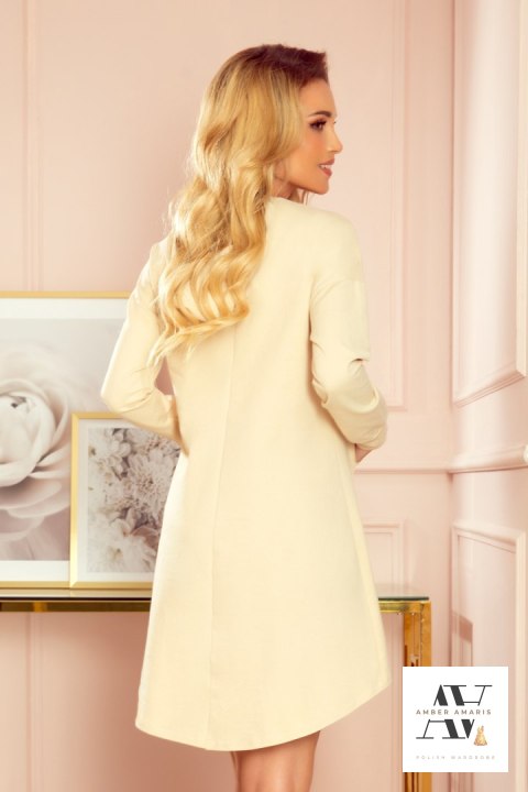 AMELIA Bluza kangurka z kapturem - BEŻOWA AMELIA Bluza kangurka z kapturem - BEŻOWA