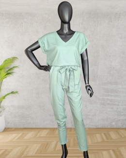 SAVANNA  – Komplet lniany khaki