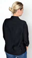 ELIZA – czarna koszula luźna pudełkowa z kieszonką