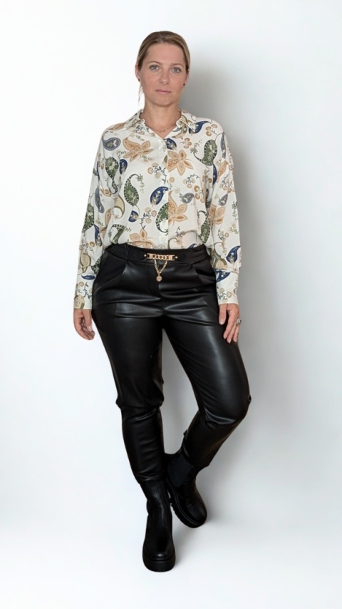 LUNA – Czarne spodnie z ekoskóry