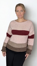 ARIA – sweter rose mocha w paski