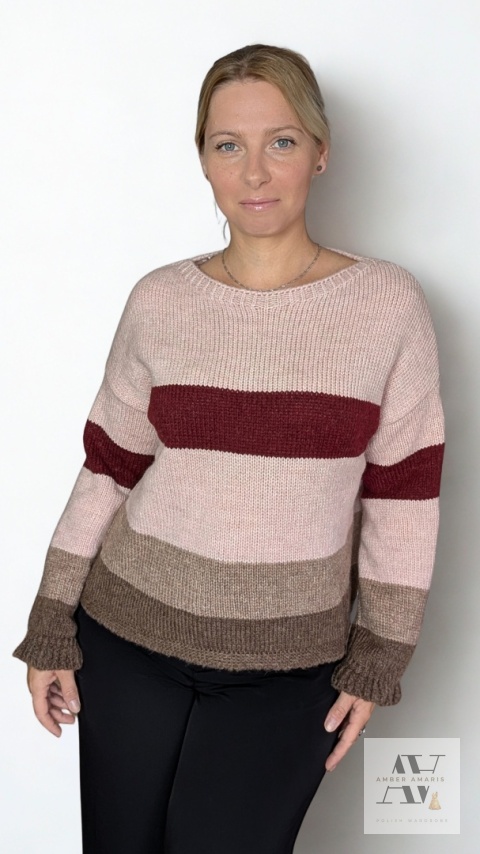 Sweter ARIA rose mocha – ciepło, styl i wygoda w jednym