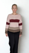 ARIA – sweter rose mocha w paski