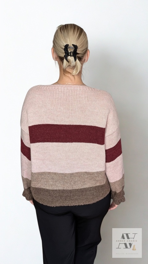 Sweter ARIA rose mocha – ciepło, styl i wygoda w jednym