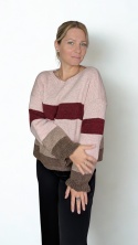 ARIA – sweter rose mocha w paski