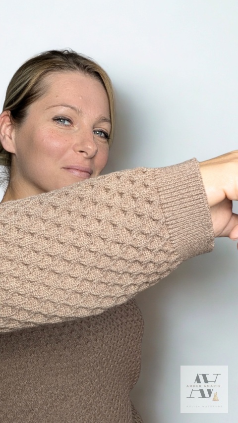 SOFIA – beżowy sweter z kaszmirem