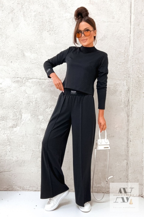 Struktura i styl – spodnie Velora w kant | Czarne, eleganckie i gotowe do biura