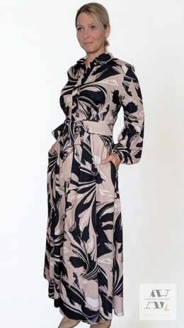 Długa sukienka ESTELLE w print – klasyka, która robi wrażenie