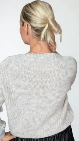 LORRA – miękki sweter boho ecru