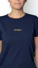 WOMAN — Granatowy T-shirt