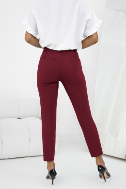 VERA – bordowe spodnie cygaretki 7/8 z kantem