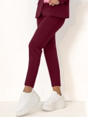 VERA – bordowe spodnie cygaretki 7/8 z kantem