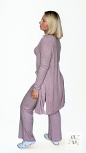 Wełniany komplet dzianinowy MIREA – kardigan, top i spodnie