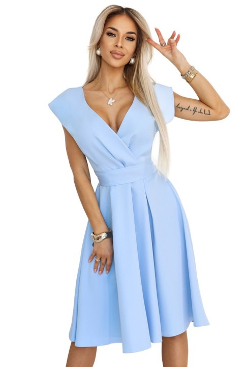 Błękitna sukienka kopertowa SCARLETT