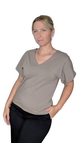 AMELIA – Beżowa bluzka oversize