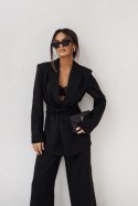 ELENA L/XL czarfny Garnitur damski – marynarka i spodnie
