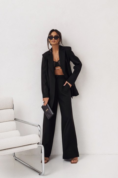 ELENA S/M czarny Garnitur damski – marynarka i spodnie
