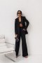 ELENA S/M czarny Garnitur damski – marynarka i spodnie