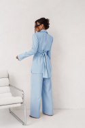 ELENA S/M błękitny garnitur damski – marynarka i spodnie