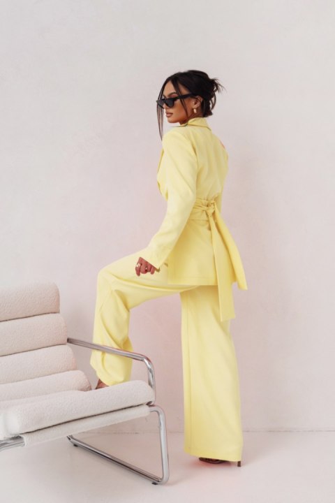 ELENA S/M żółty Garnitur damski – marynarka i spodnie