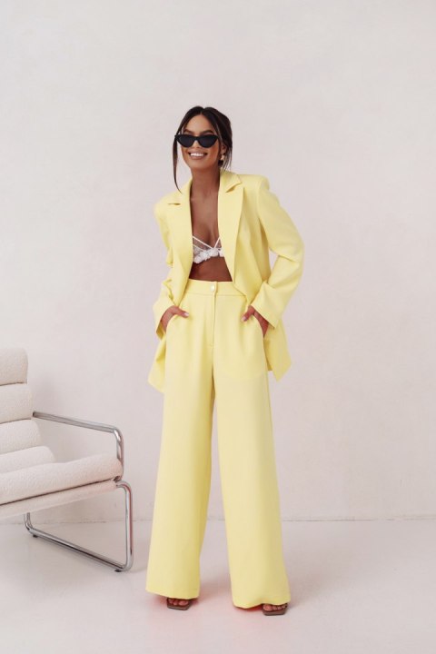 ELENA S/M żółty Garnitur damski – marynarka i spodnie