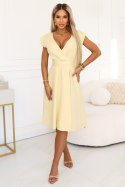 Żółta sukienka kopertowa SCARLETT