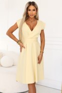 Żółta sukienka kopertowa SCARLETT