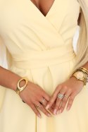 Żółta sukienka kopertowa SCARLETT