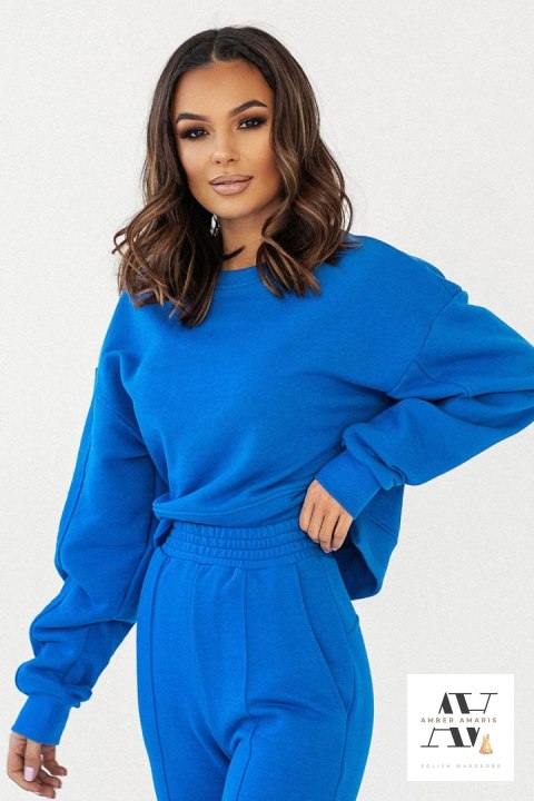 LAMIA Niebieska krótka bluza